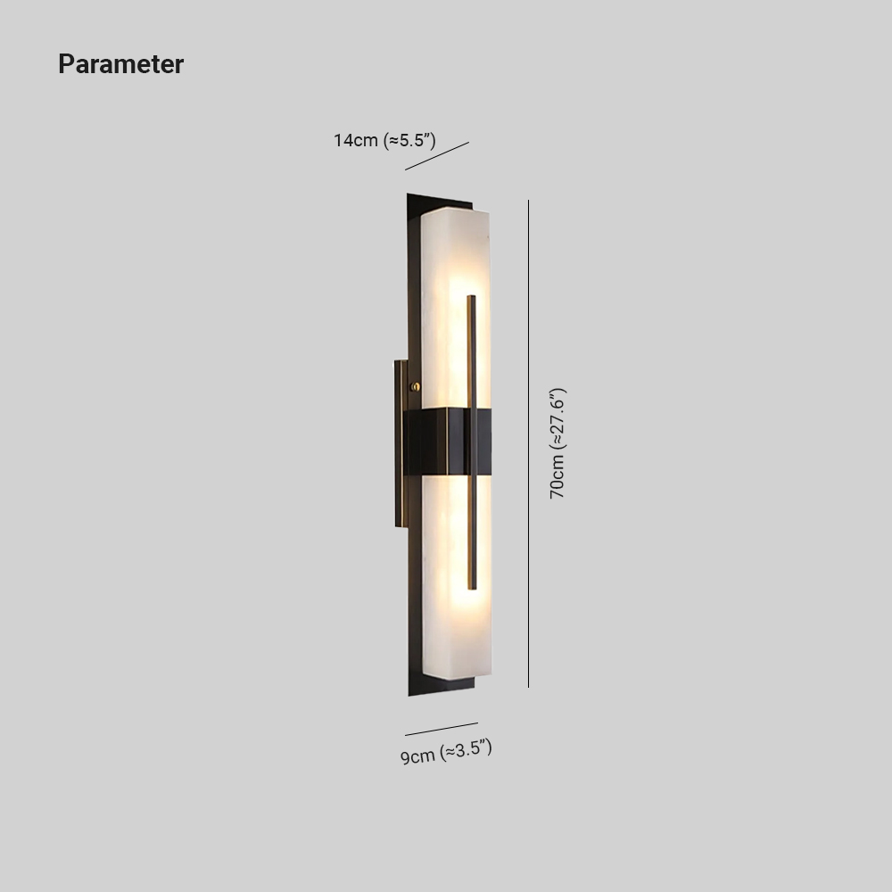 Edge Modern Acrylic Black White Wall Light Waterproof Garden Park