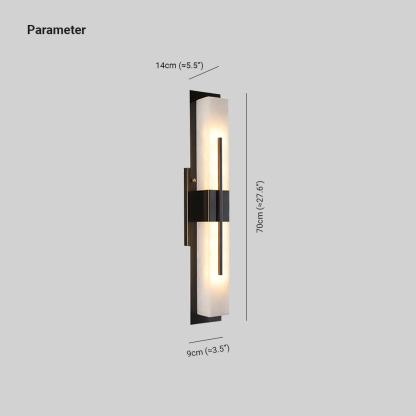 Edge Modern Acrylic Black White Wall Light Waterproof Garden Park