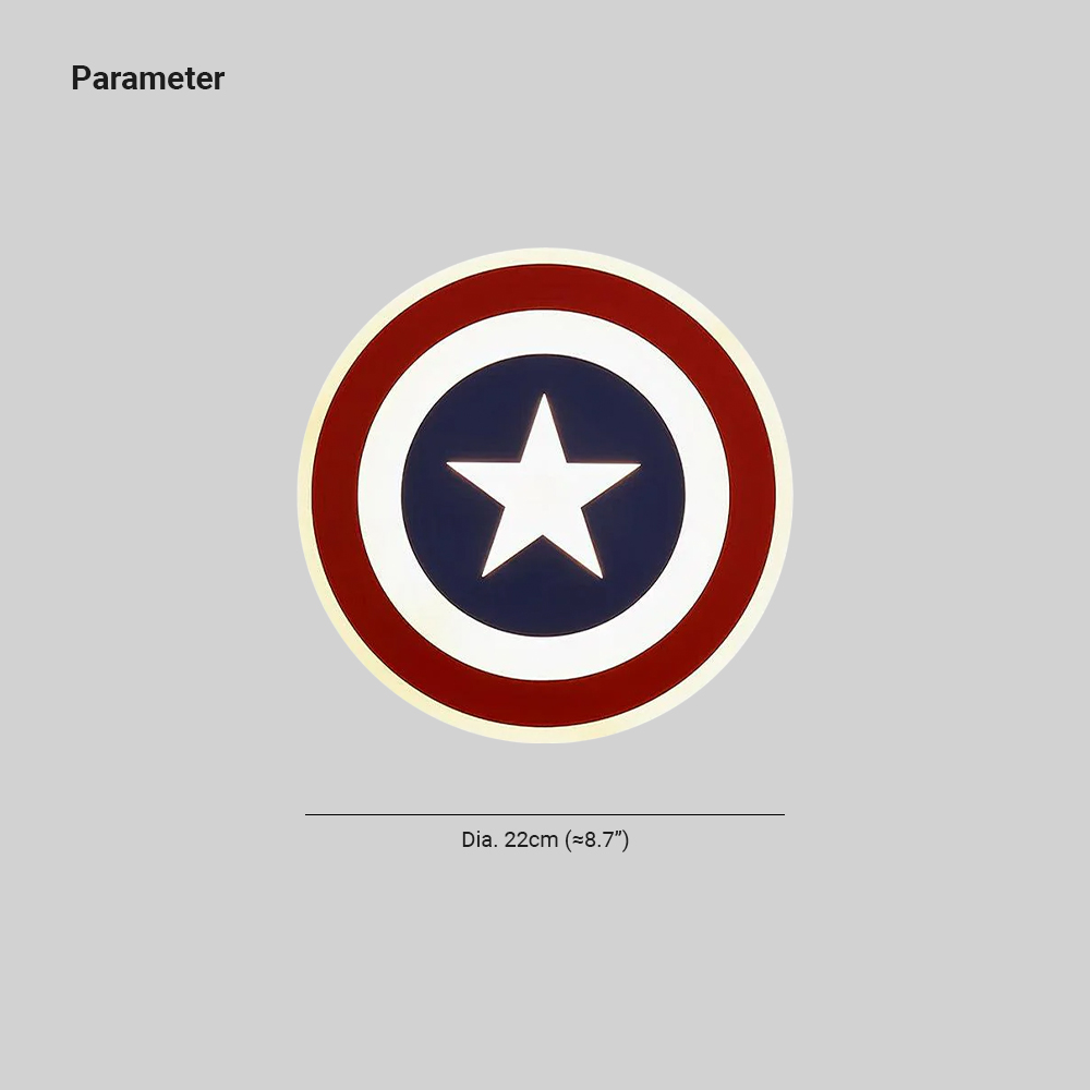 Edge Unusual Captain Red Blue Acrylic Metal Wall Lamp Dining Room Bedroom