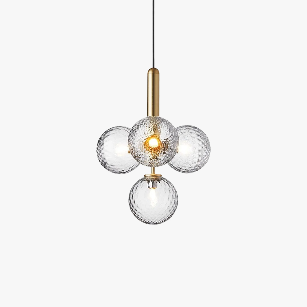 Hailie Minimalism Metal Glass Pendant Light Bedroom Living Room