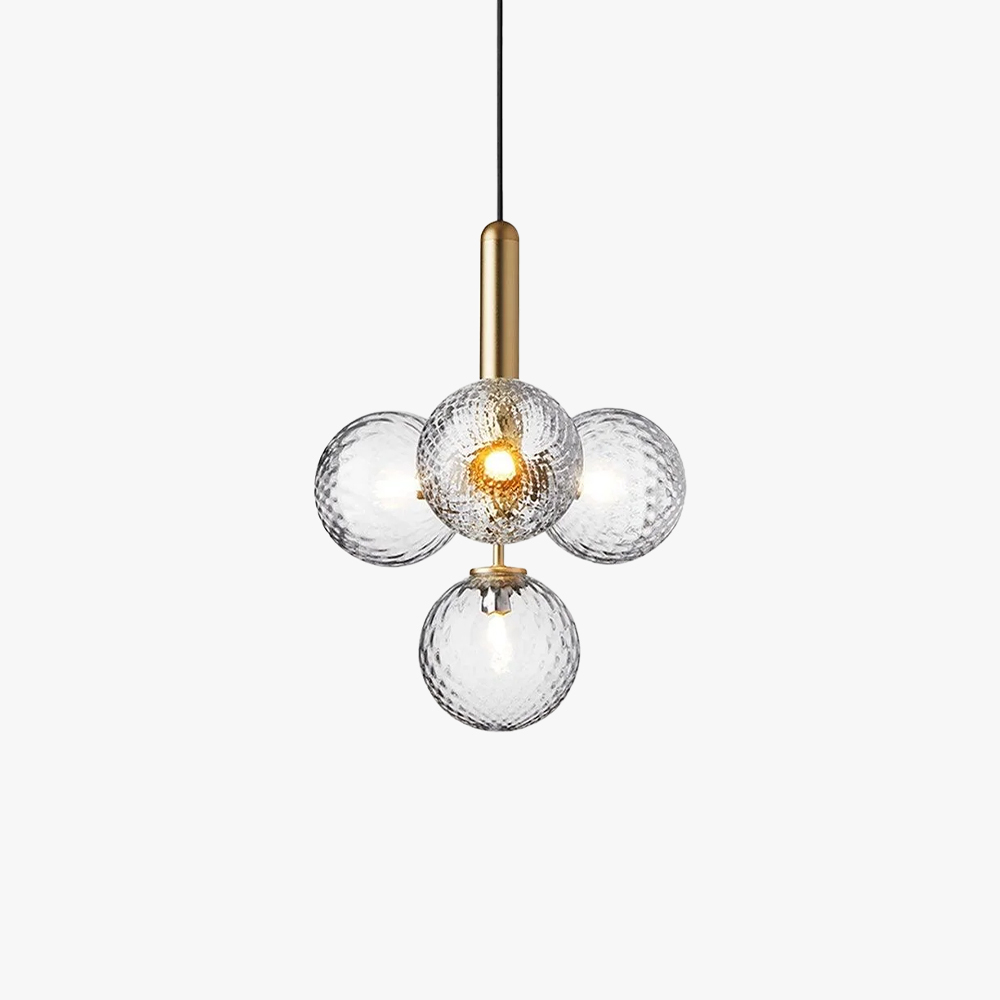 Hailie Minimalism Metal Glass Pendant Light Bedroom Living Room