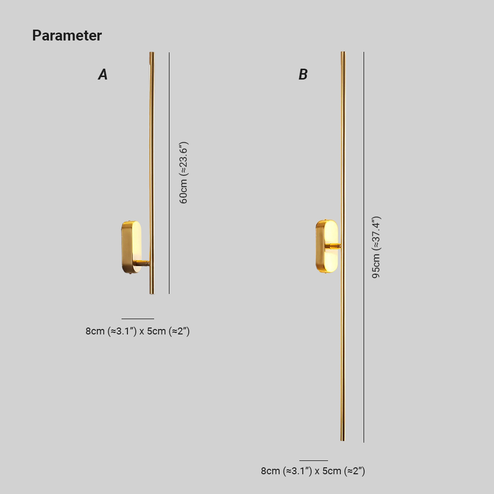 Edge Minimalism Metal Acrylic Wall Lamp Bedroom Living Room