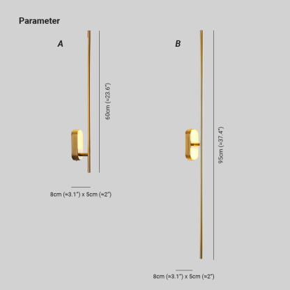 Edge Minimalism Metal Acrylic Wall Lamp Bedroom Living Room