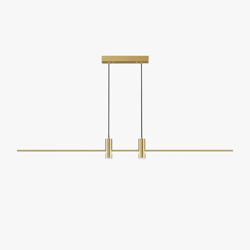 Edge Modern Unusual Long Metal Pendant Light Dining Living Room