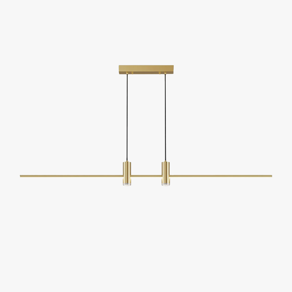 Edge Modern Unusual Long Metal Pendant Light Dining Living Room