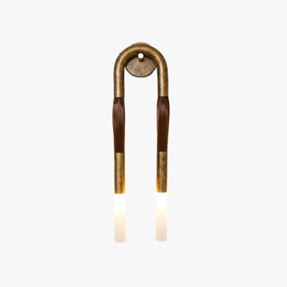 Alessio Vintage Metal Glass Horsehair Wall Lamp Bedroom Living Room