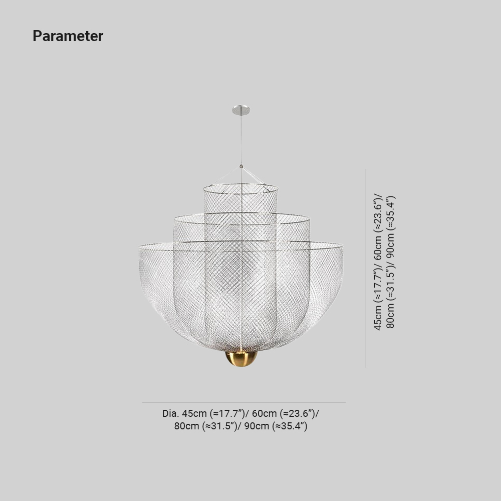 Alessio Unusual Metal Chrome Gold Pendant Light Bedroom Living Room