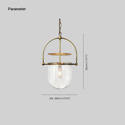 Alessio Unusual Glass Amber Clear Metal Pendant Light Bedroom Living Room