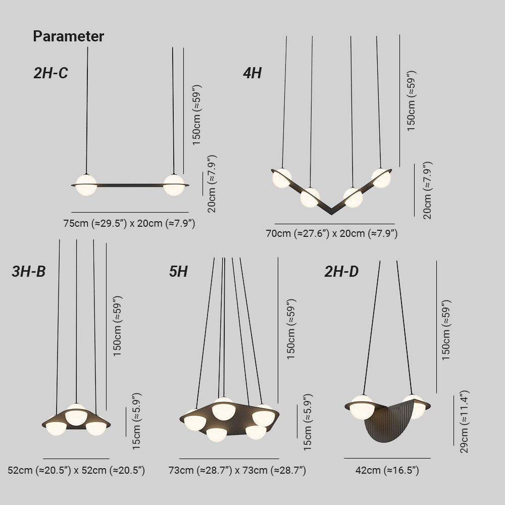 Orr Minimalism Black Metal Glass Pendant Light Bedroom Living Room