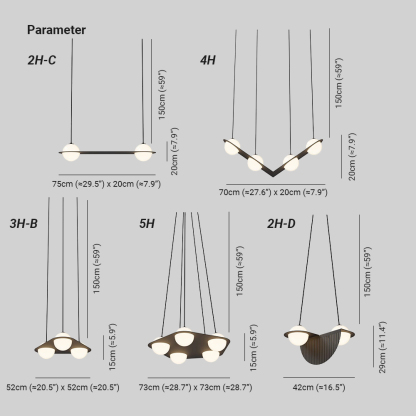 Orr Minimalism Black Metal Glass Pendant Light Bedroom Living Room