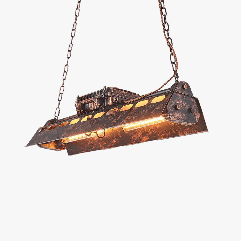Alessio Antique Rust Color Metal Pendant Light Bedroom Living Room