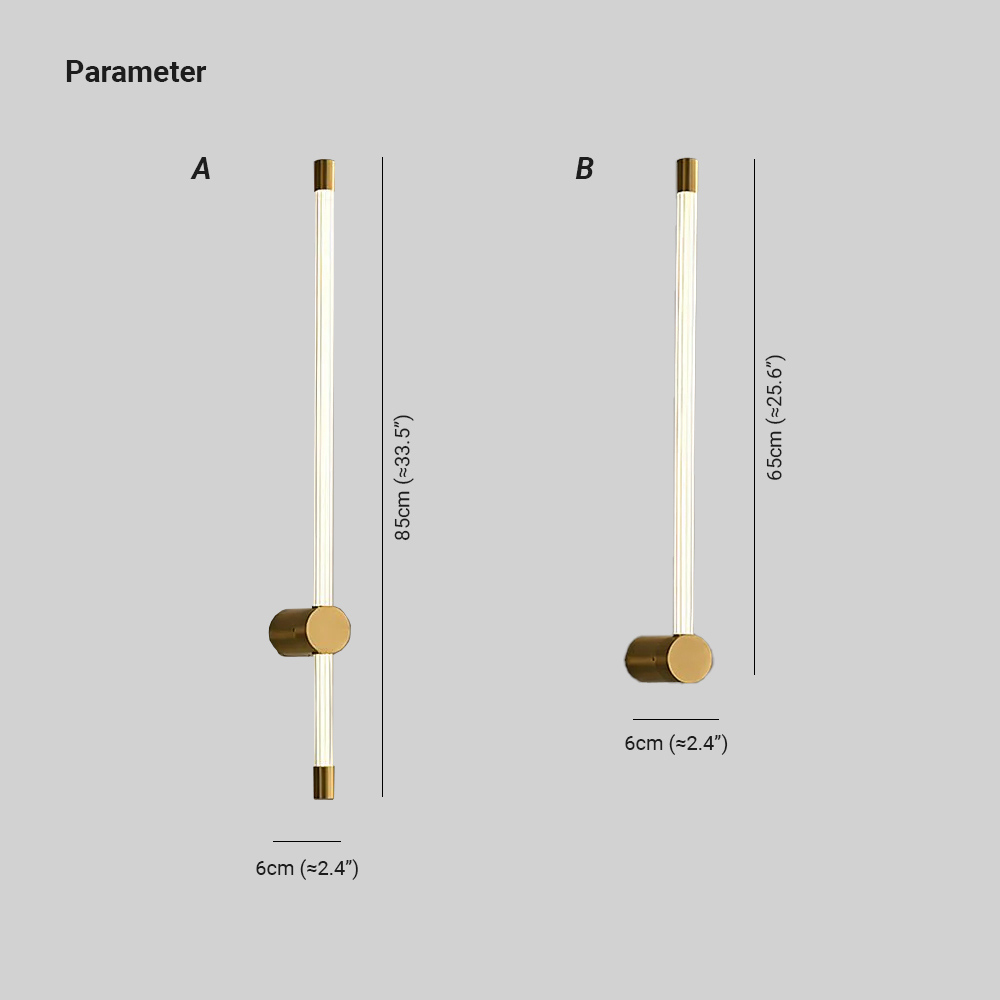 Edge Modern Linear Metal Acrylic Wall Light Bedroom Living Room