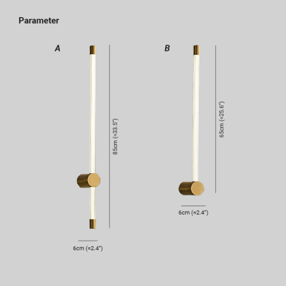 Edge Modern Linear Metal Acrylic Wall Light Bedroom Living Room