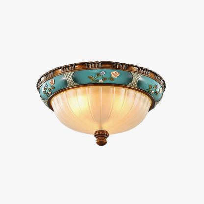 Alessio Vintage Classical Round Glass Ceiling Light Shades Bedroom