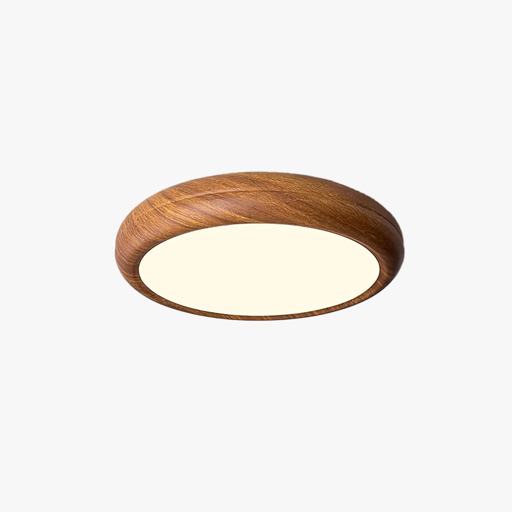 Muto Modern Round Wood Round Ceiling Light Bedroom