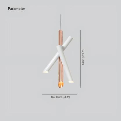 Valentina Tubes Metal Pendant Light Living Room Bedroom