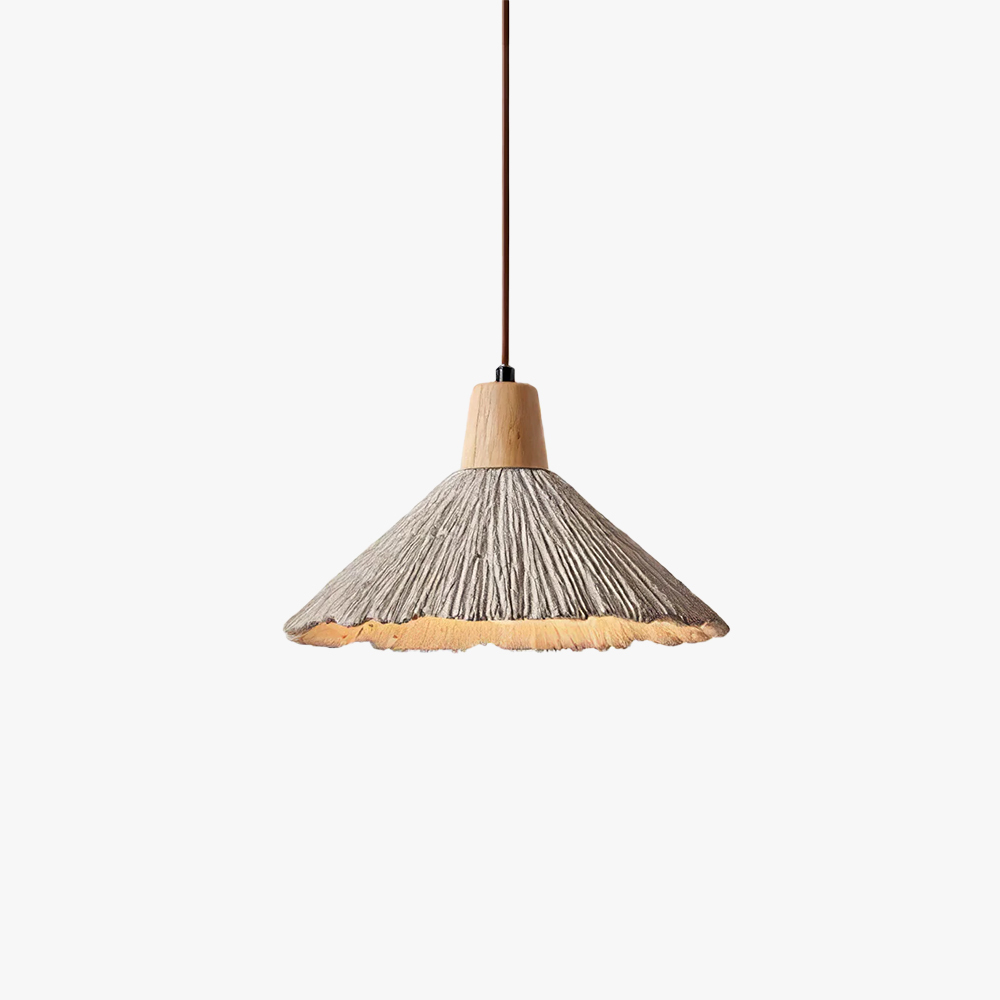 Byers Vintage Metal Wood Concrete Pendant Light Living Room Bedroom