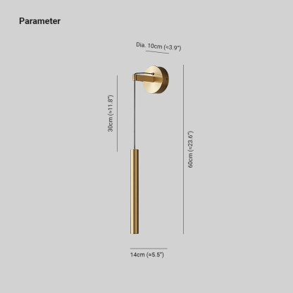 Edge Advanced Metal Brass Wall Lamp Bedroom Bathroom