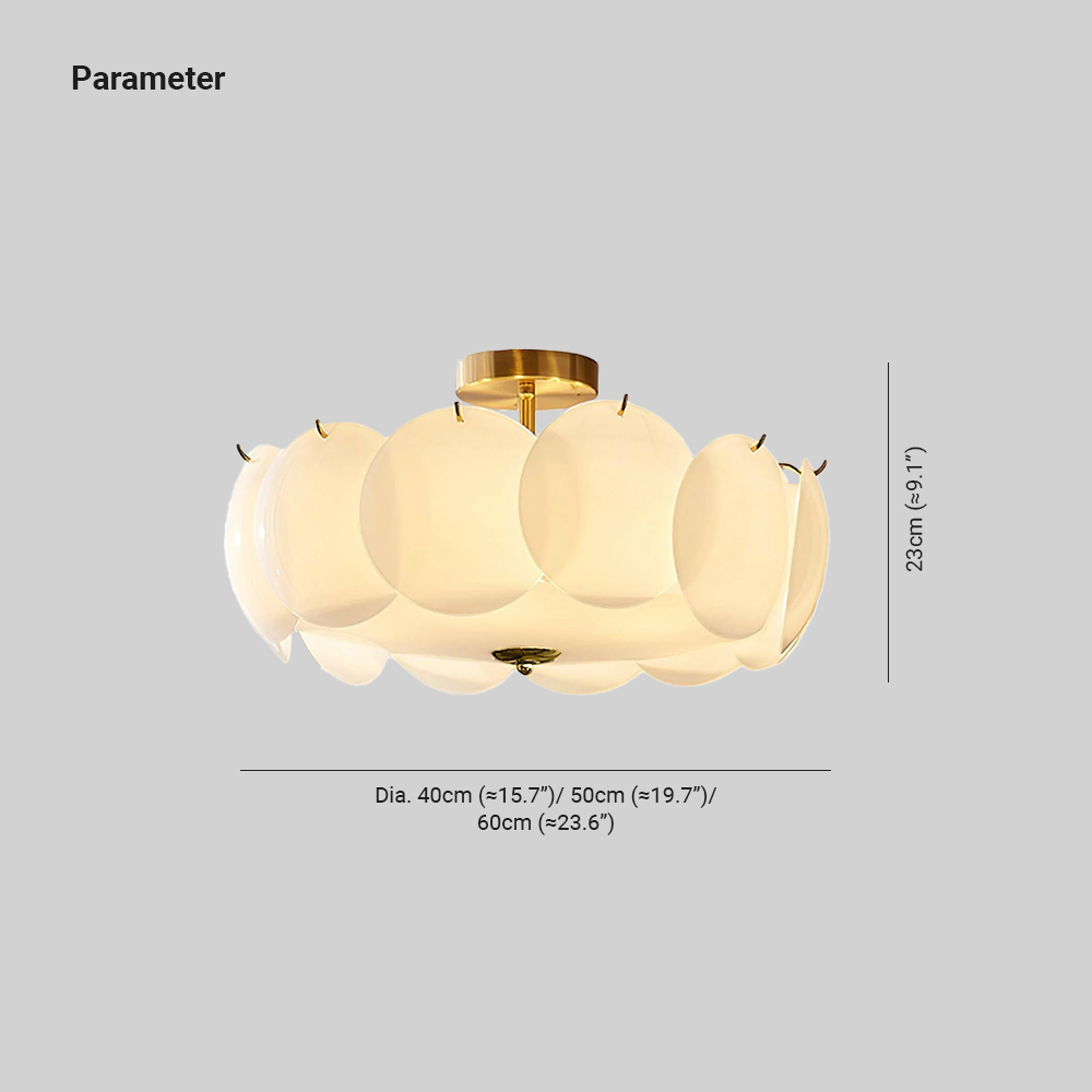 Marilyn Special Cottage Metal Glass Ceiling Light Living Room Bedroom
