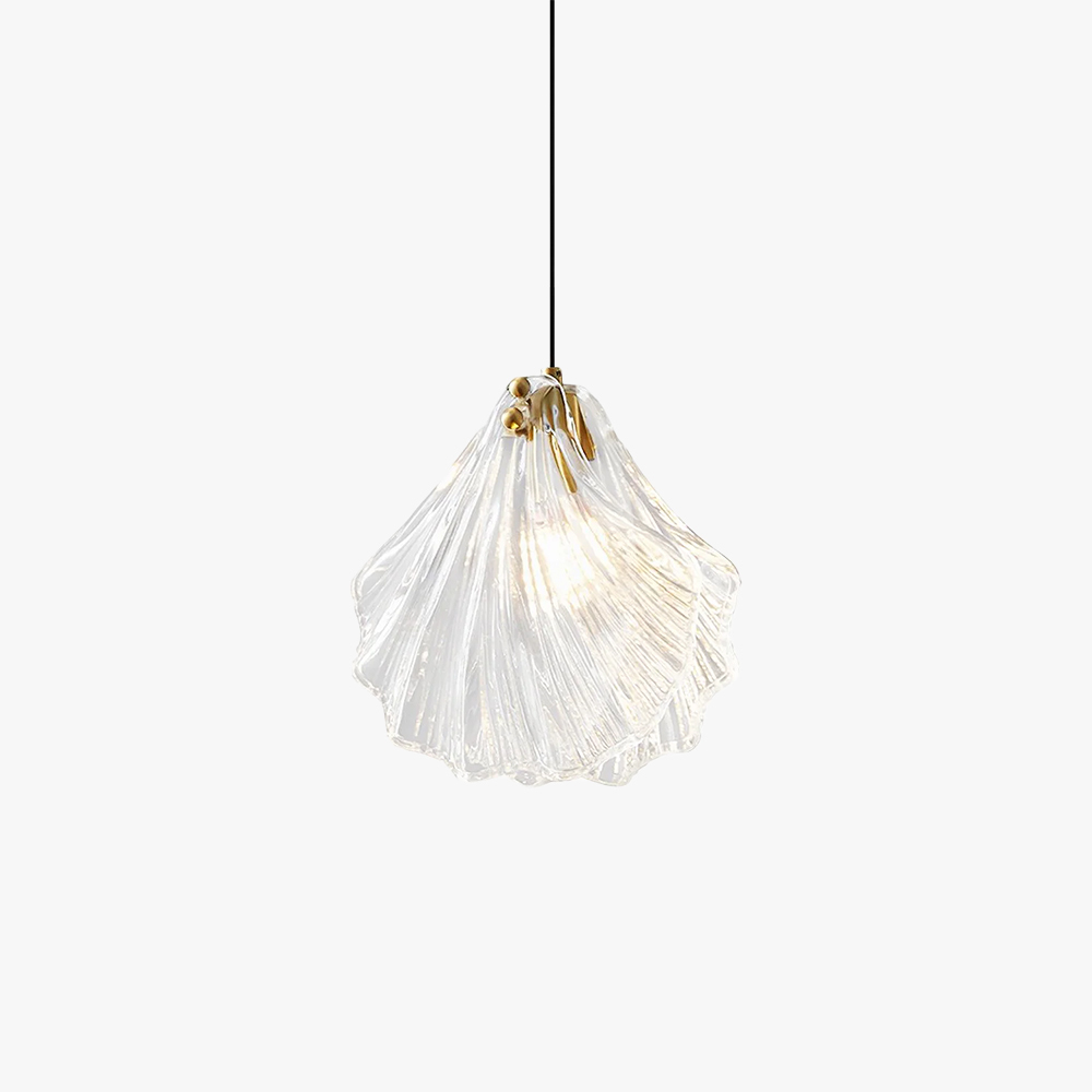Hailie Transparent Shell Glass Pendant Light Dining Room Bedroom