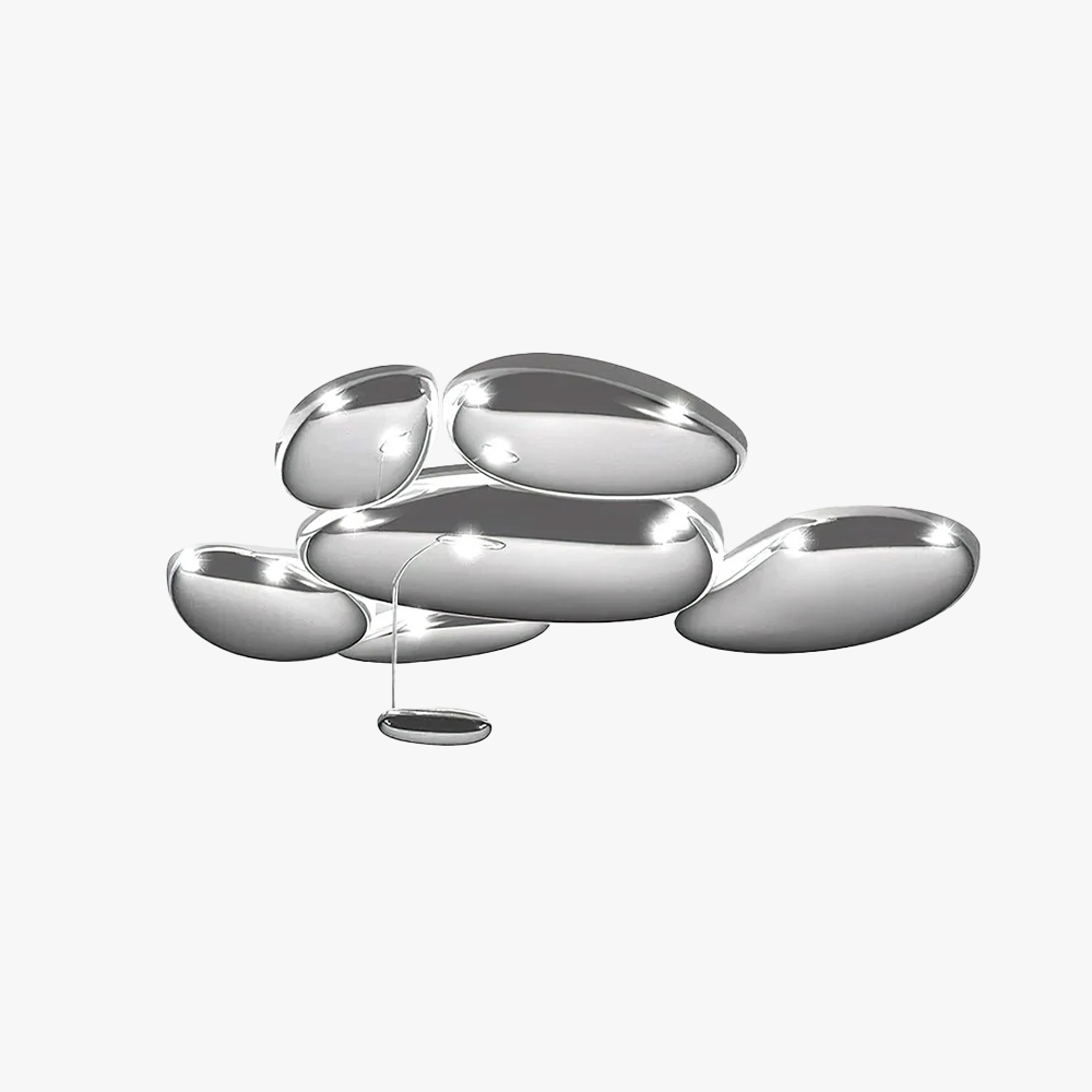 Alessio Cobblestone Style Metal Acrylic Ceiling Light Living Room