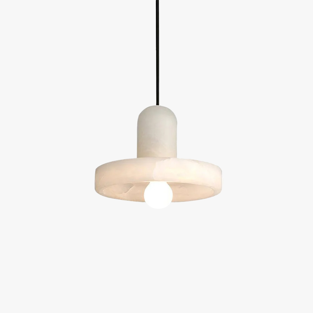 Hailie Sculptural Urban Alabaster Pendant Light Dining Room Bedroom