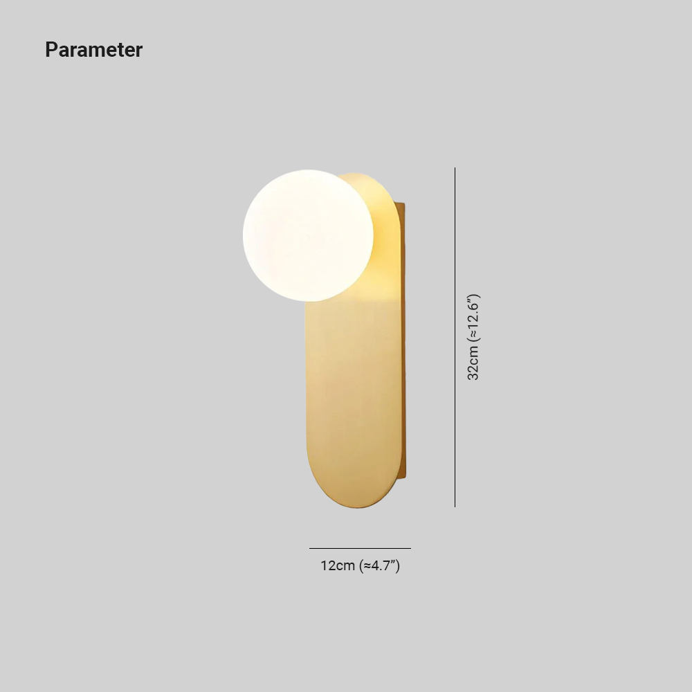 Edge Advanced Brass Glass Wall Lamp Living Room Bedroom