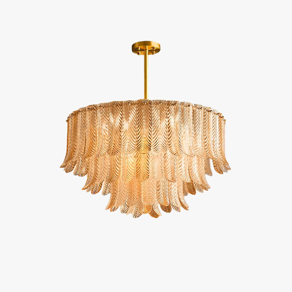 Marilyn Gorgeous Brass Glass Chandelier Bedroom Living Room