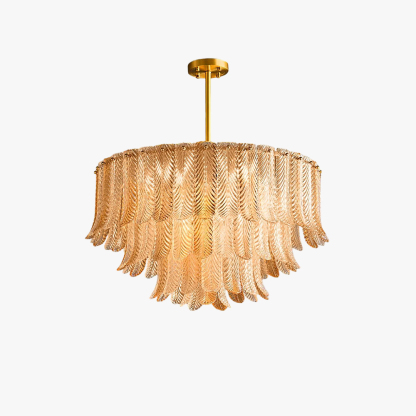 Marilyn Gorgeous Brass Glass Chandelier Bedroom Living Room