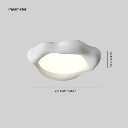 Quinn Timeless Round Resin Acrylic Ceiling Light Living Room Dining Room