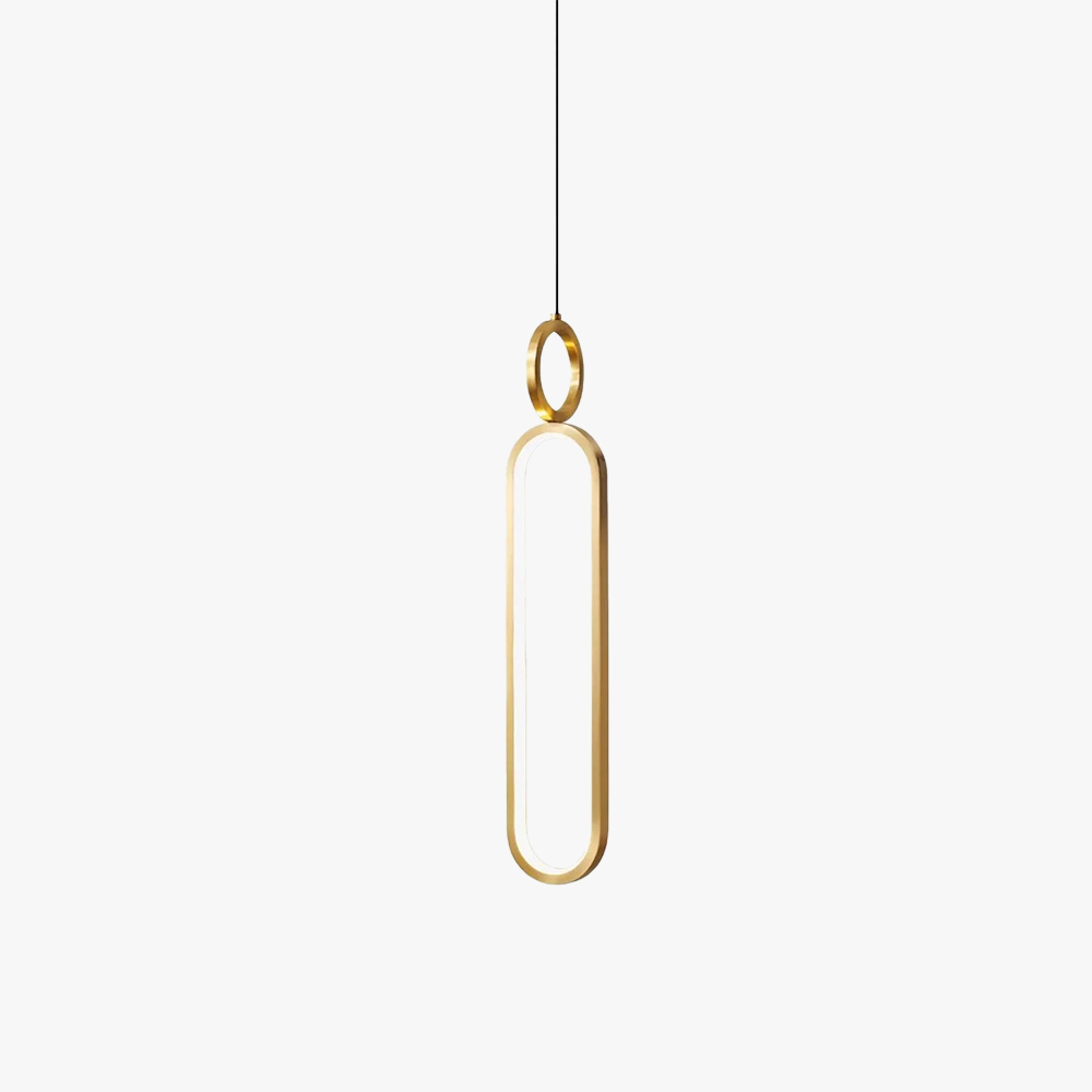 Orr Ring Ambient Metal Acrylic Brass Pendant Light Living Room Bedroom