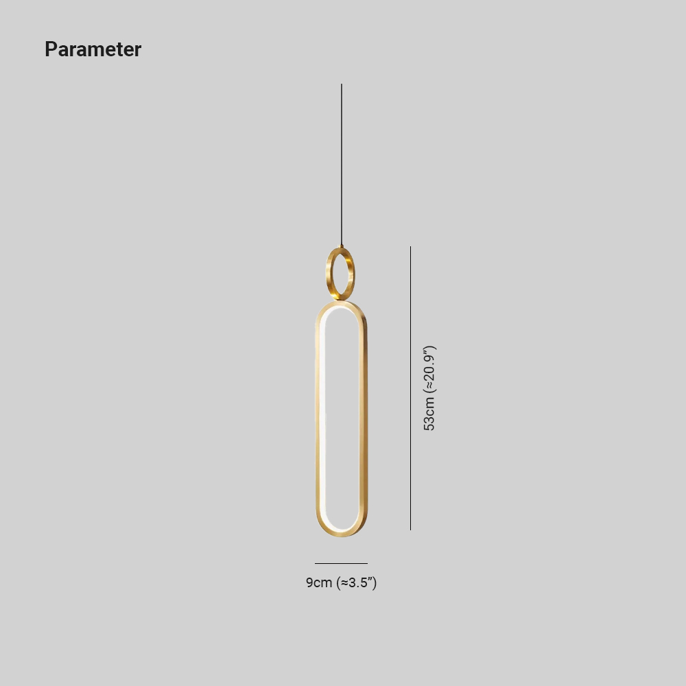 Orr Ring Ambient Metal Acrylic Brass Pendant Light Living Room Bedroom