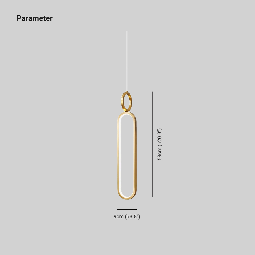 Orr Ring Ambient Metal Acrylic Brass Pendant Light Living Room Bedroom