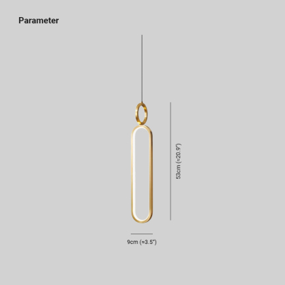 Orr Ring Ambient Metal Acrylic Brass Pendant Light Living Room Bedroom