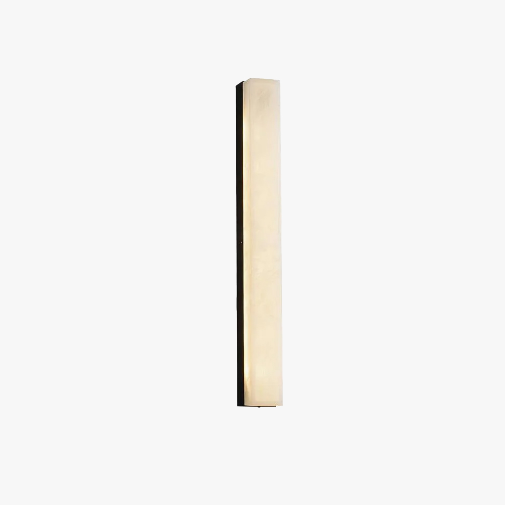 Byers Comfort Square Brass Alabaster Wall Light Living Room Bedroom