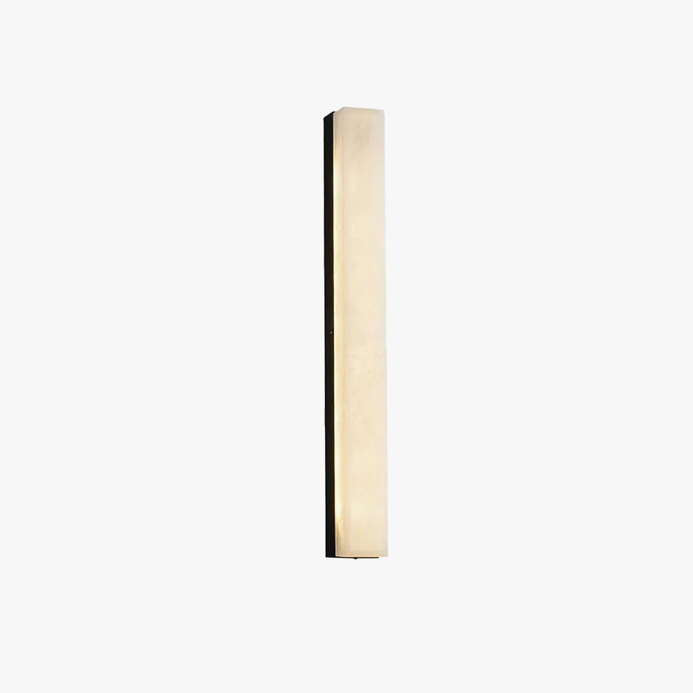 Byers Comfort Square Brass Alabaster Wall Light Living Room Bedroom