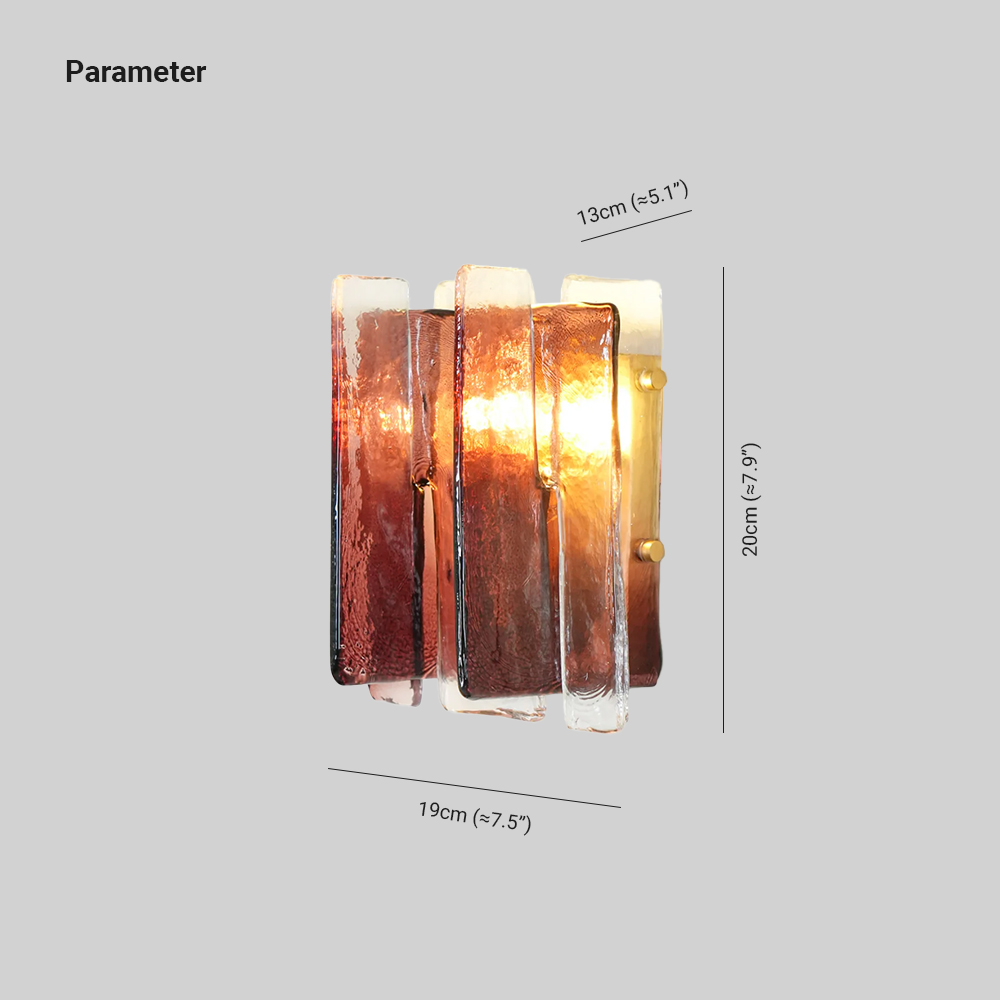 Byers Artistic Square Metal Glass Wall Light Living Room Hallway
