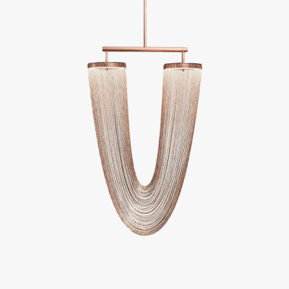 Marilyn U Shape Art Deco Metal Acrylic Pendant Light Dining Room Living Room
