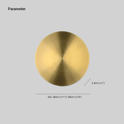 Edge Modern Round Brass Metal Wall Light Bathroom Living Room