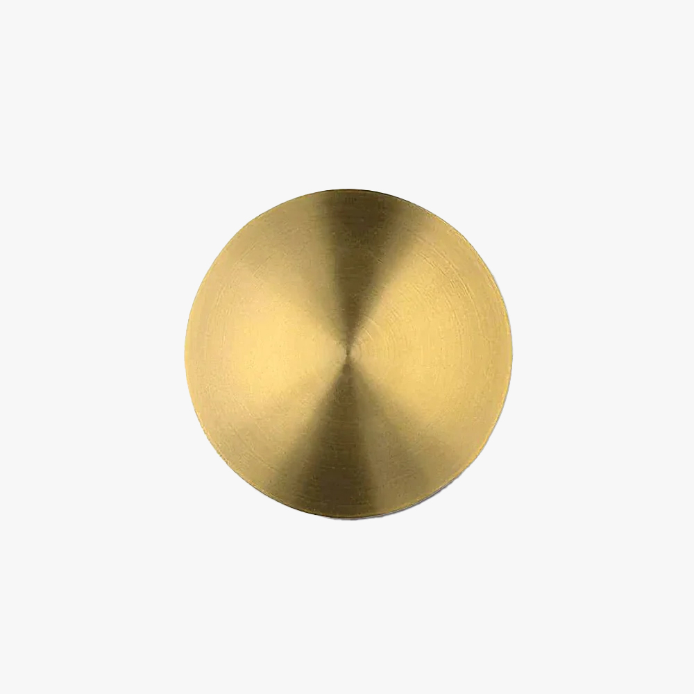 Edge Modern Round Brass Metal Wall Light Bathroom Living Room