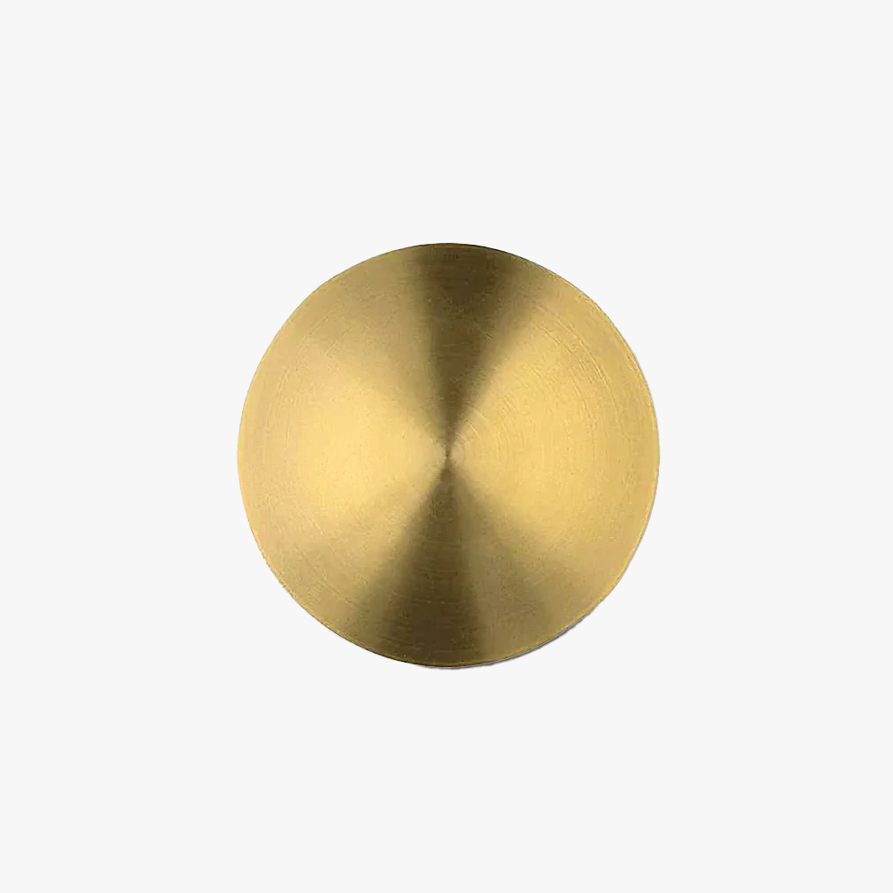 Edge Modern Round Brass Metal Wall Light Bathroom Living Room