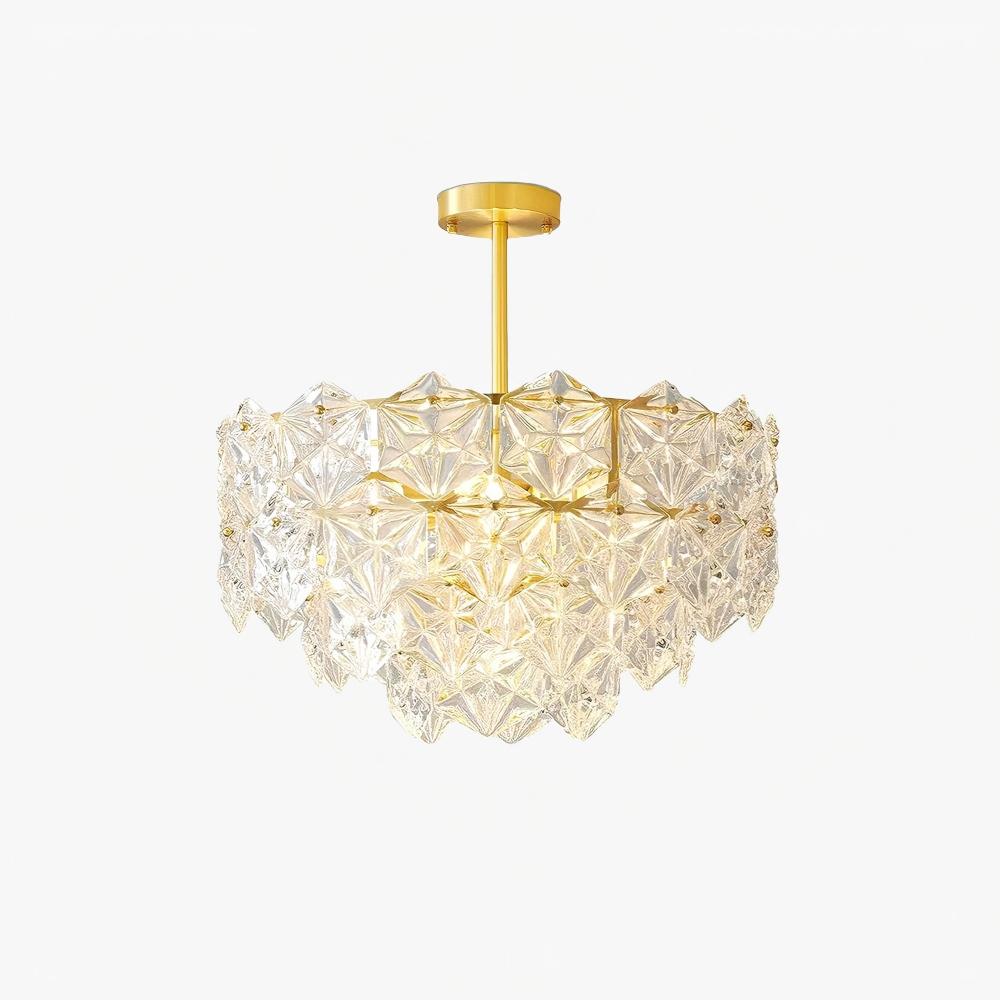 Marilyn Snowflake Gorgeous Metal Glass Chandelier Bedroom Living Room