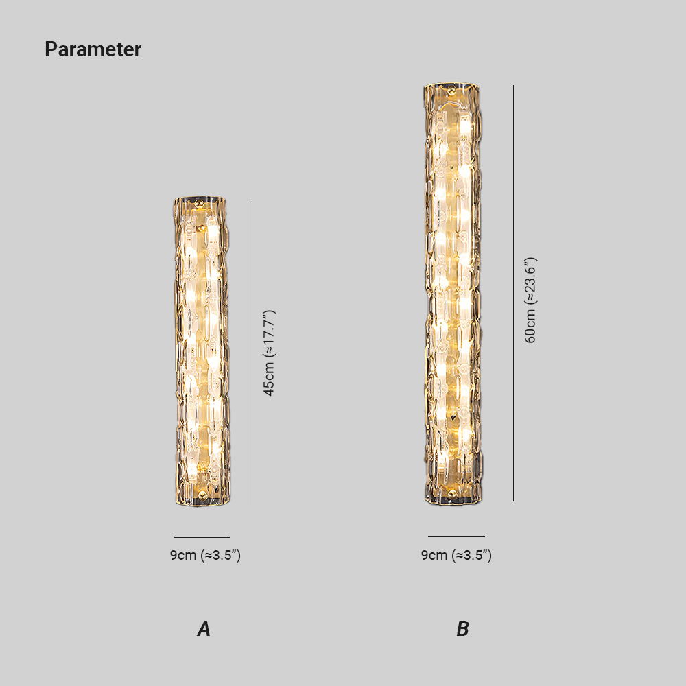 Byers Art Special Brass Glass Wall Lamp Bathroom Bedroom