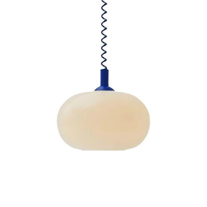 Hailie Cute Round Metal Glass Pendant Light Living Room Dining Room