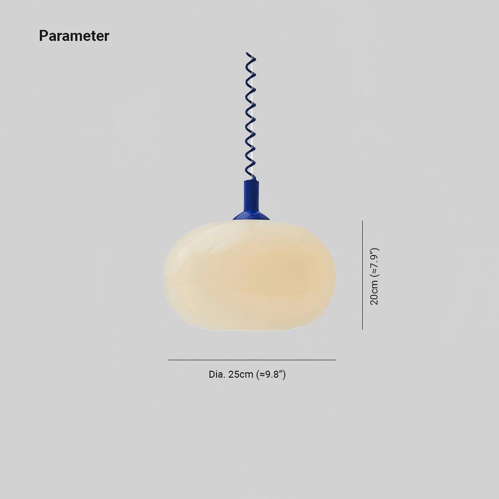 Hailie Cute Round Metal Glass Pendant Light Living Room Dining Room