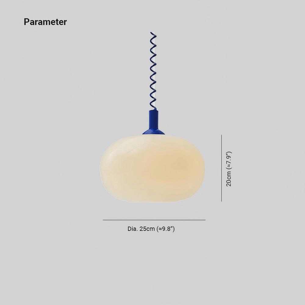 Hailie Cute Round Metal Glass Pendant Light Living Room Dining Room