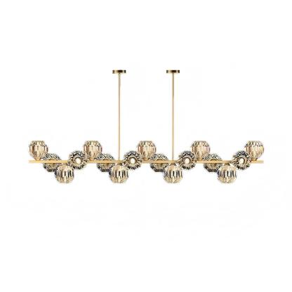 Valentina Gorgeous Brass Glass Ball Chandelier Living Room Dining Room
