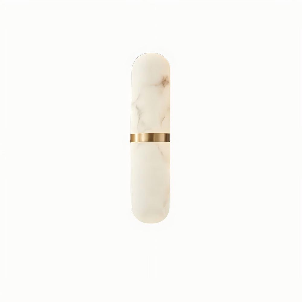 Elif Artistic Pill Metal Alabaster Wall Lamp Living Room Bedroom