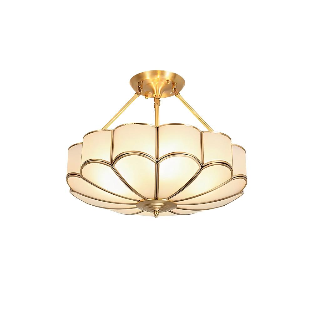 Alessio Modern Flower Shape Glass Ceiling Light Study Room Bedroom
