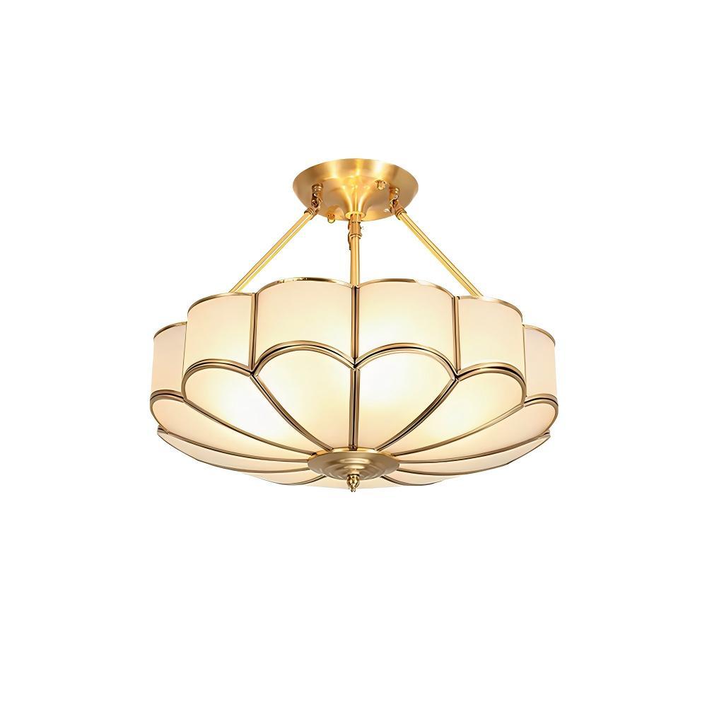 Alessio Modern Flower Shape Glass Ceiling Light Study Room Bedroom
